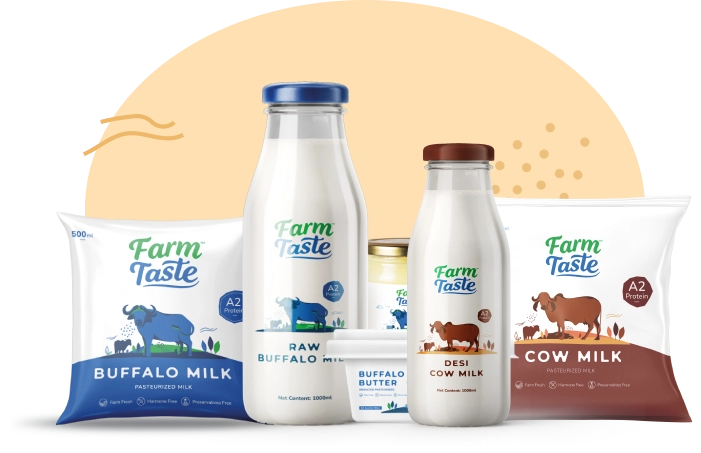 Fresh farm milk at door step